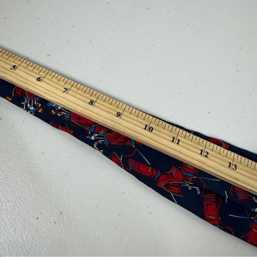 Arturo Nucci Silk Golf Novelty Tie Navy Red Golf Bag Print Necktie Funky Style